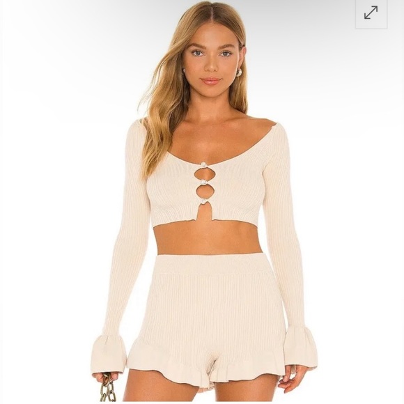 REVOLVE Pants - House of Harlow (BUNDLE) 1960 X Olivia light oak cardigan and short set XS